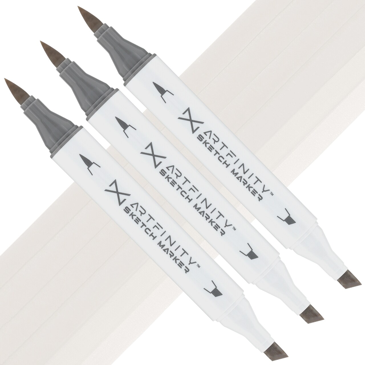 Artfinity Sketch Marker Sets - Set of 3 - Neutral Gray, Vibrant, Professional, Dye-Based Alcohol Markers for Artists, Drawing, Travel, & More